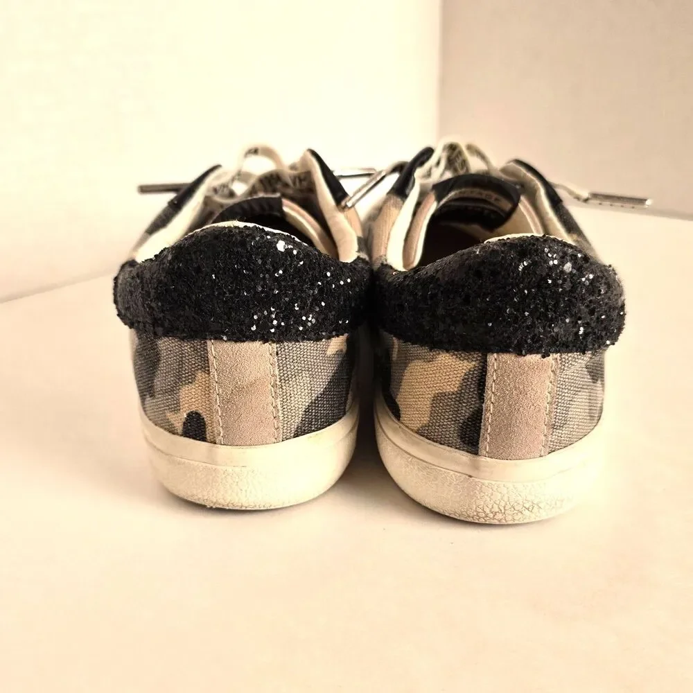 VINTAGE HAVANA Gray Camo Low‑Top Sneakers with VH EST 1954 Logo Laces